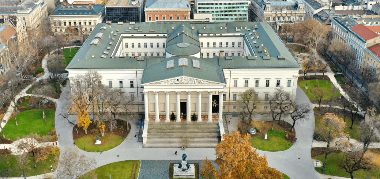 Aerial view of the Hungarian National Museum
